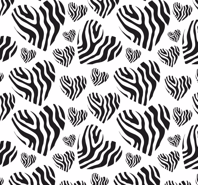 tapete im wohnzimmer zebra-Muster Einfachheit - TenStickers