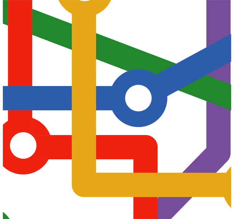 Tapete geometrisch geometrische schaltkreise - TenStickers