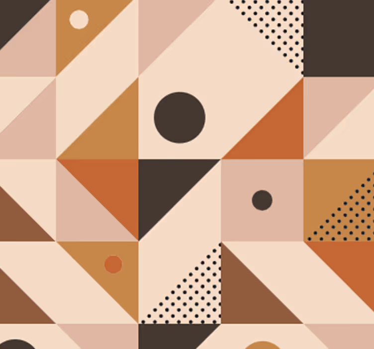 Braunes Patchwork moderne Tapete - TenStickers