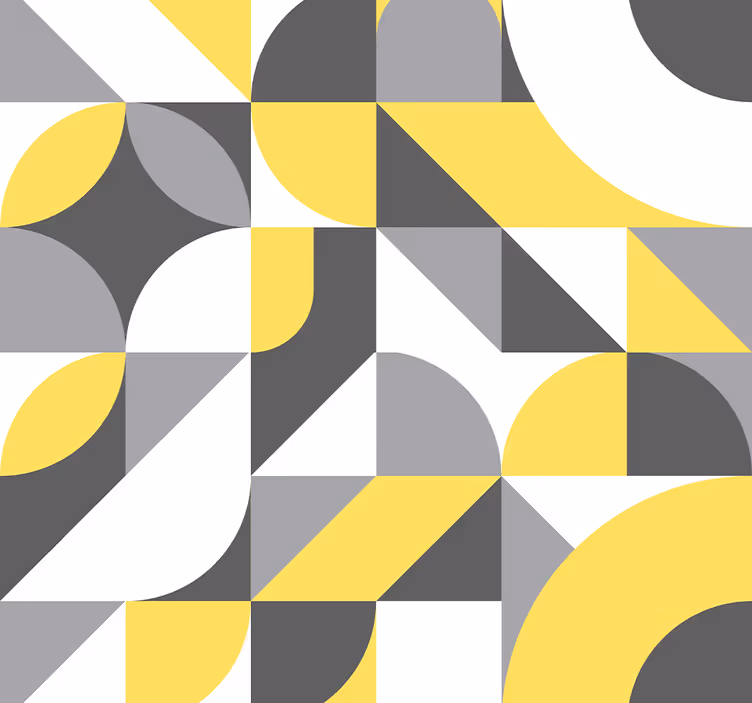 Tapete geometrisch mit geometrischen kurven - TenStickers