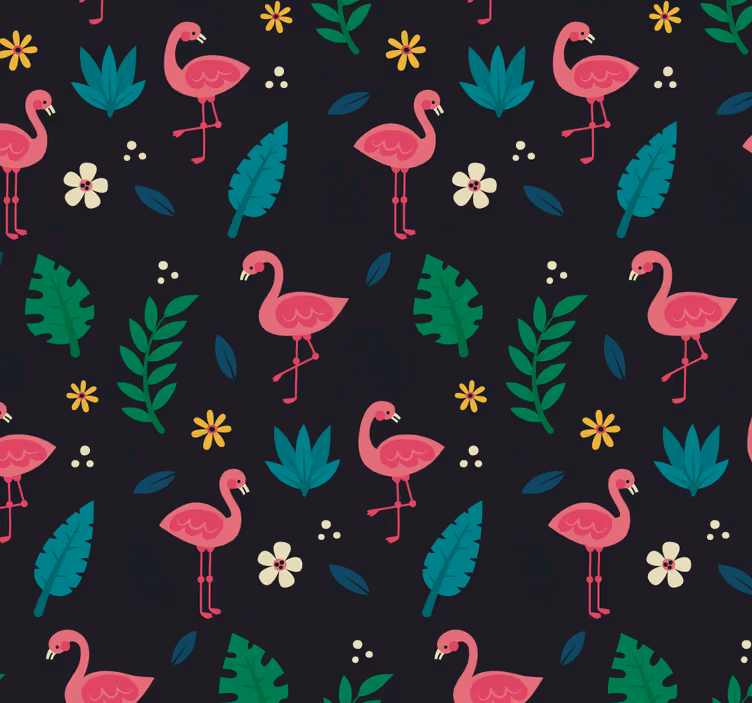 Tapete Tiere flamingo-muster - TenStickers