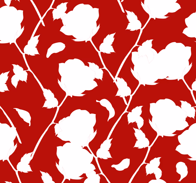 Blumentapete rote Tapete mit rosen - TenStickers