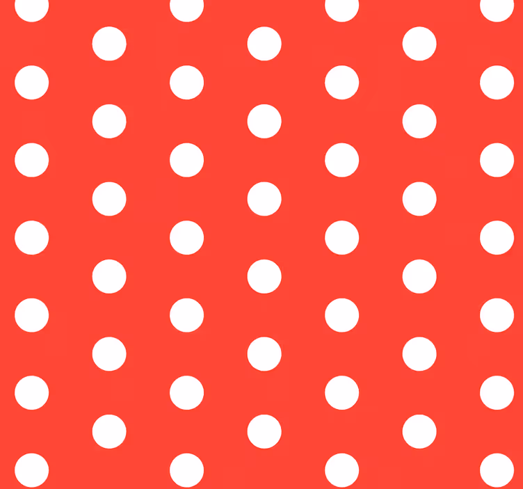Tapete Wohnzimmer weiße Punkte auf rotem Hintergrund - TenStickers