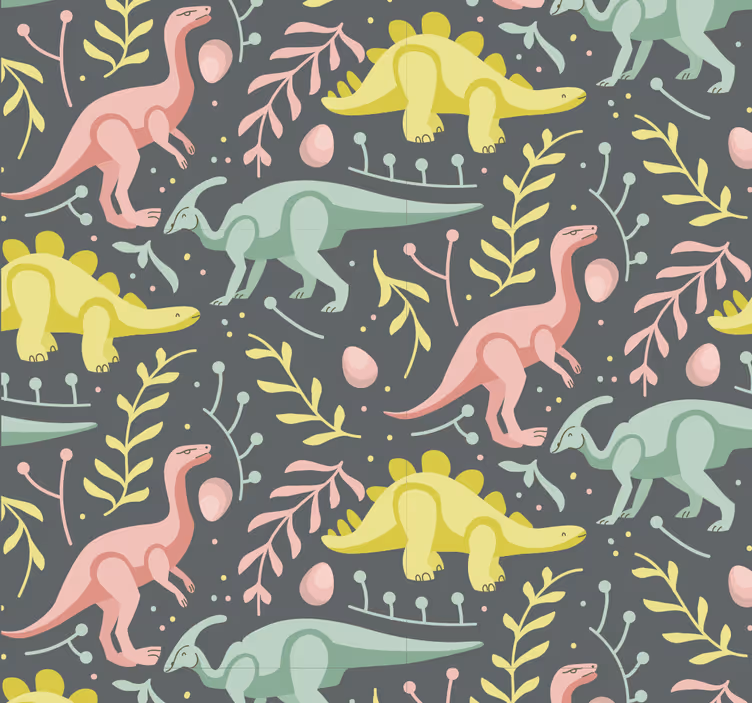 Tapete Dino dinosaurier cartoon spiel - TenStickers