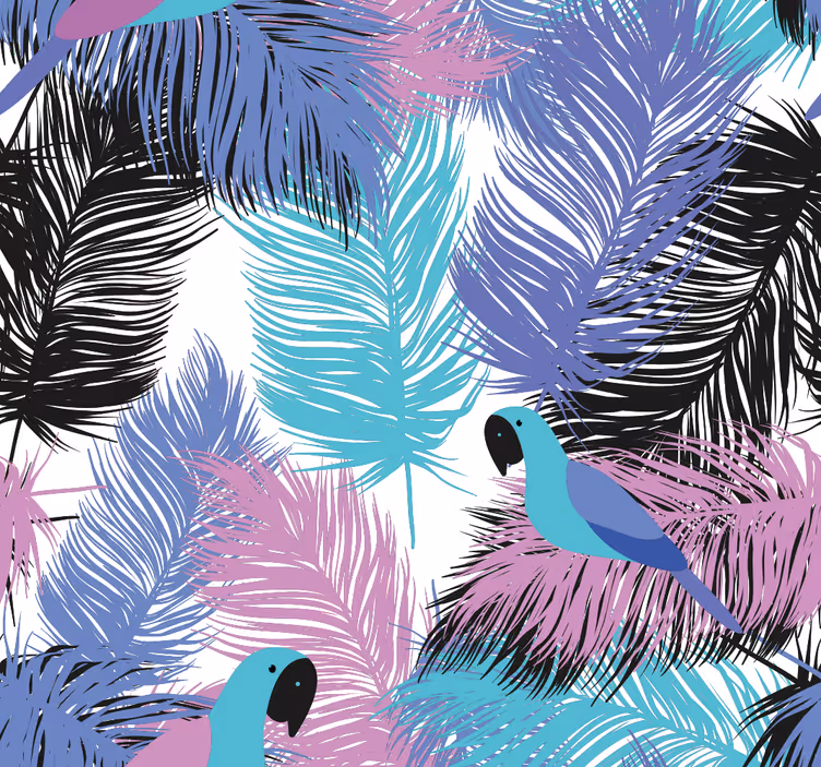 Tapete Papageien tropisches papageienparadies - TenStickers