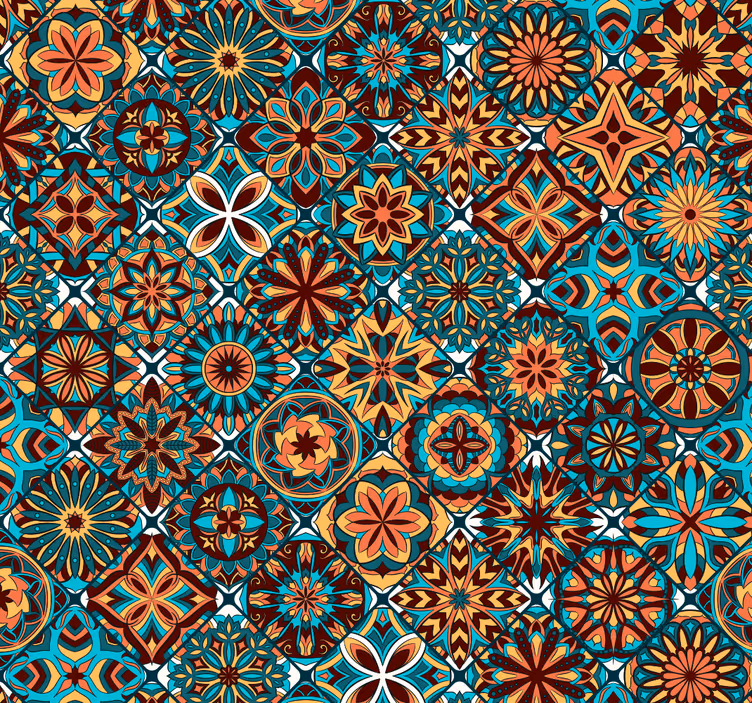 Buntes Mosaik Ziertapete - TenStickers