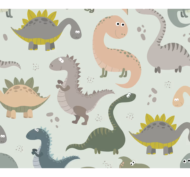Tapete Kinderzimmer Lächelnde dinosaurier - TenStickers