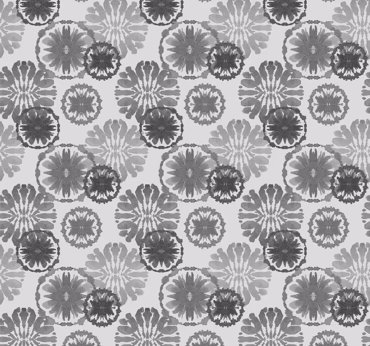 Blumentapete florale silhouetten - TenStickers