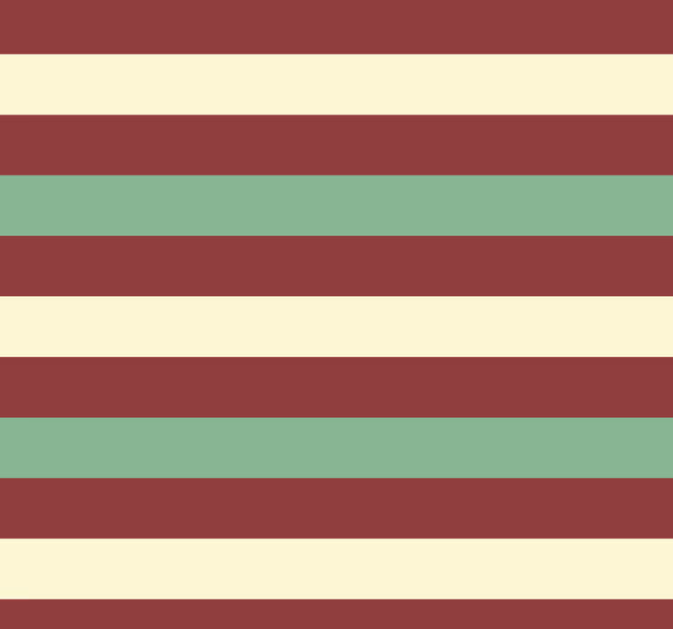 Gestreifte Tapete Aquarell grün und rot horizontal - TenStickers