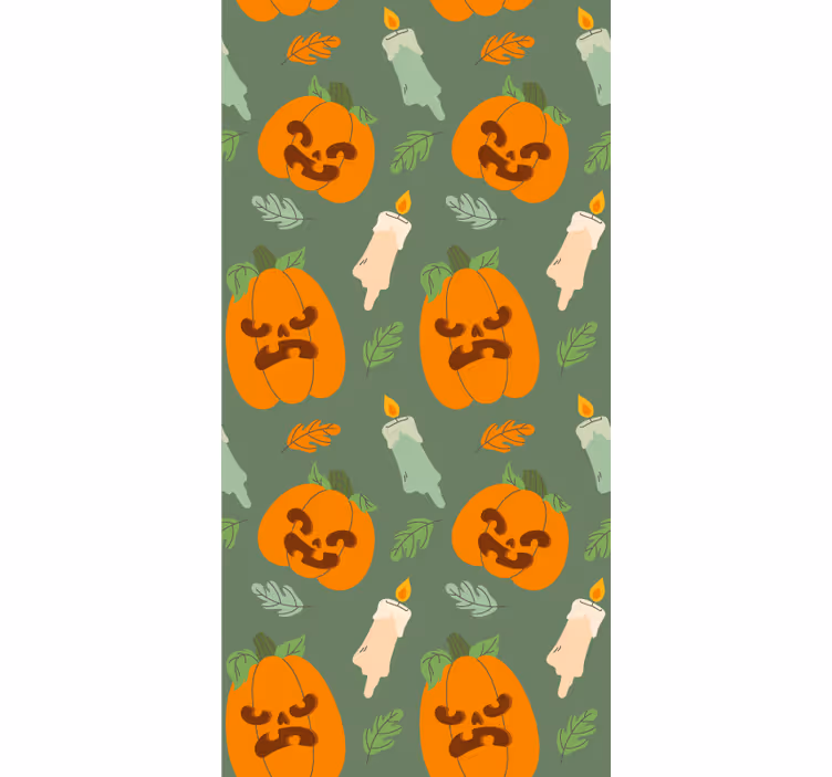Tapete Halloween gruseliges kürbis-design - TenStickers