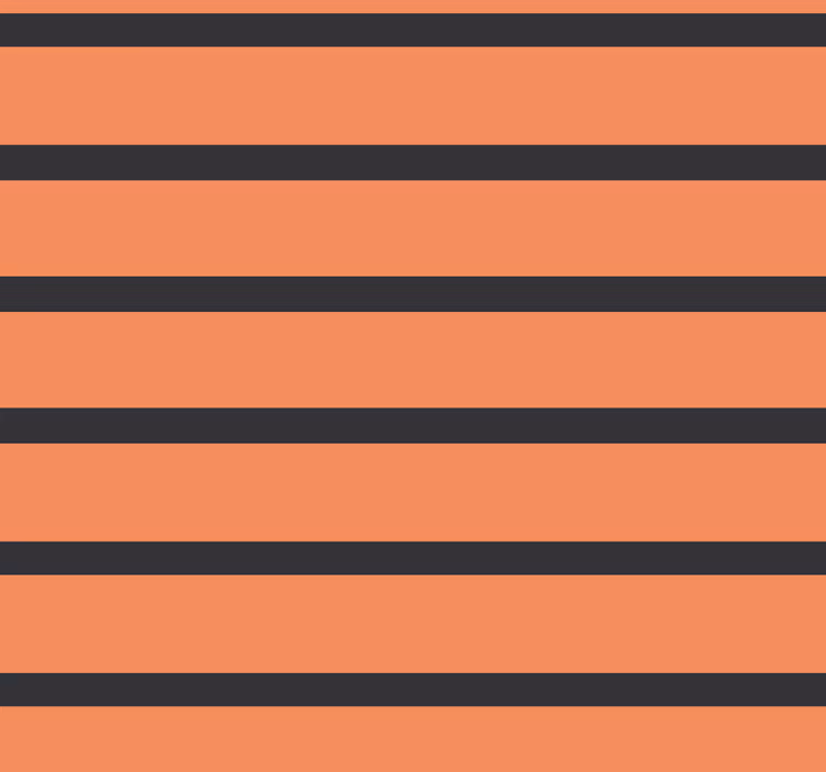 Tapete Büro horizontale Streifen Orange Schwarz - TenStickers