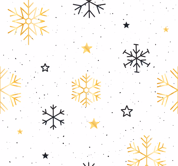 Tapete Weihnachten sternenmuster mit schneeflocken - TenStickers