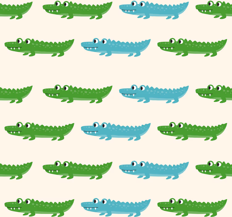Tapete Tiere krokodilmuster - TenStickers