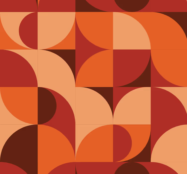 Tapete geometrisch retro-geometrisches muster - TenStickers