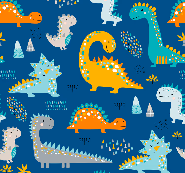 Tapete dinosaurier im dino-muster - TenStickers