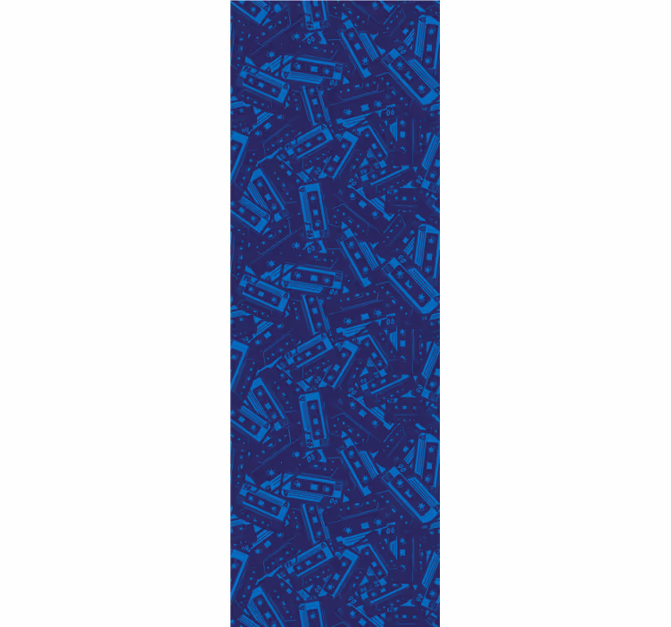 Tapete blau alphanumerisches muster - TenStickers