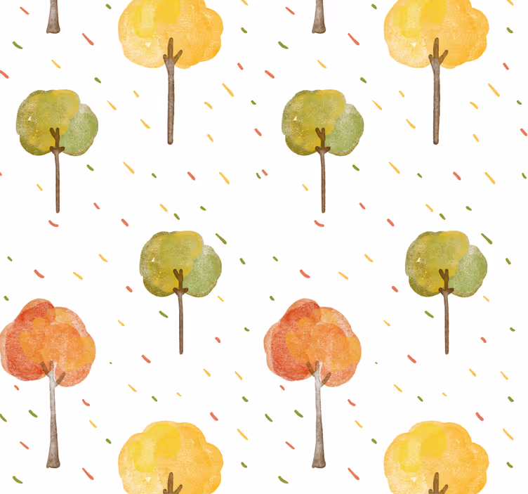 Tapete Natur herbstbäume muster - TenStickers