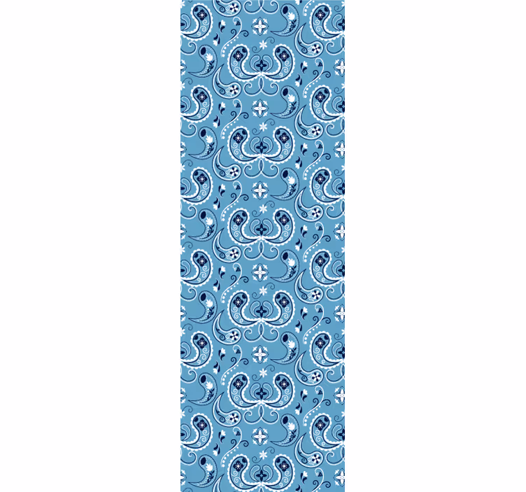 Tapete blau kunstvolles fliesenmotiv - TenStickers