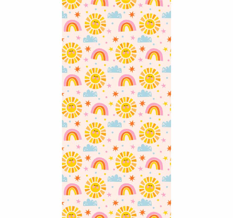 Babyzimmer Tapete sonnenschein regenbogen - TenStickers