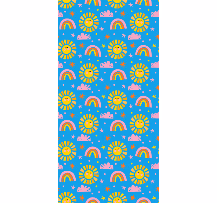 Tapete Kinderzimmer verspielte regenbögen - TenStickers