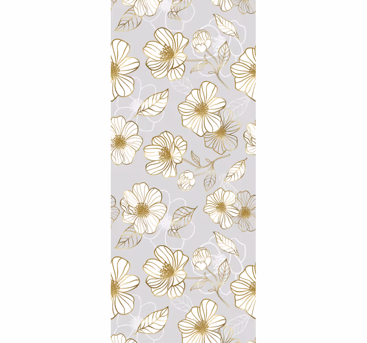 Tapete florale ornamente in gold floralem muster - TenStickers