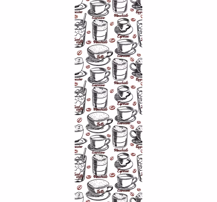 Tapete Küche café-themenillustration - TenStickers