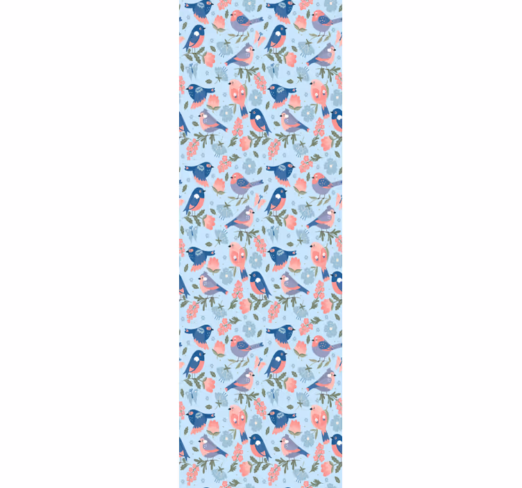 Tapete vögel mit floralem muster - TenStickers