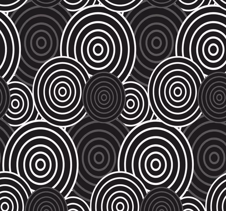 Tapete geometrisch konzentrische kreise - TenStickers
