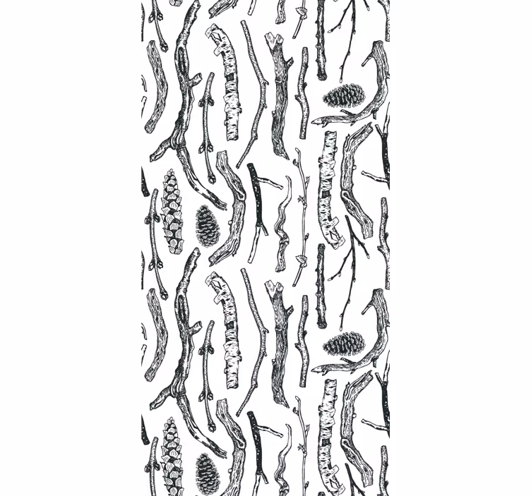 Tapete Tiere wald-skizzen - TenStickers