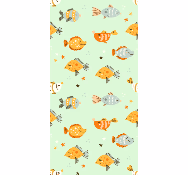 Fische Tapete muster für wasserfreunde - TenStickers