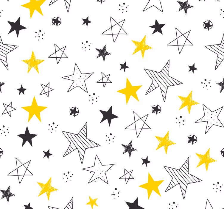 Rock'n'roll Sterne Tapete - TenStickers