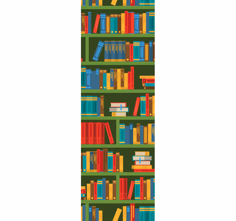 Tapete Schriftzug bücherregal-illusion - TenStickers
