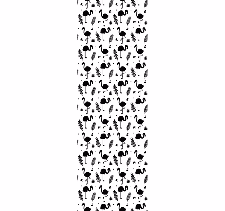 Tapete tiere flamingo blattmuster - TenStickers