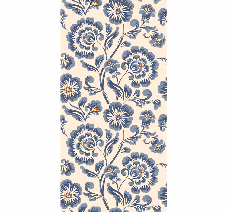 Tapete Florale Ornamente kunstvolle blumige Eleganz - TenStickers