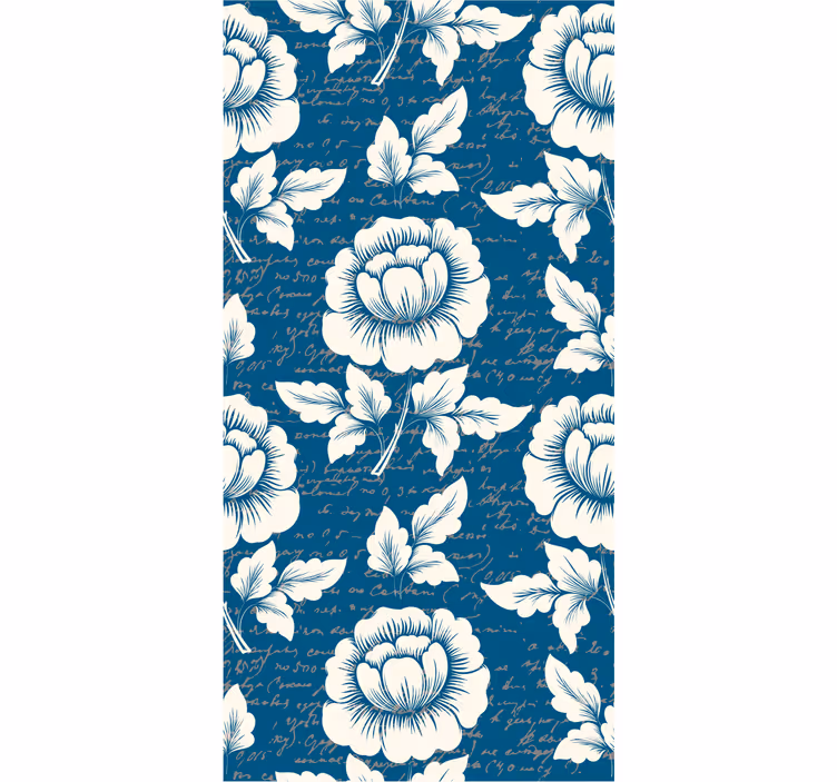 Tapete Florale Ornamente anmutige blumige schrift - TenStickers