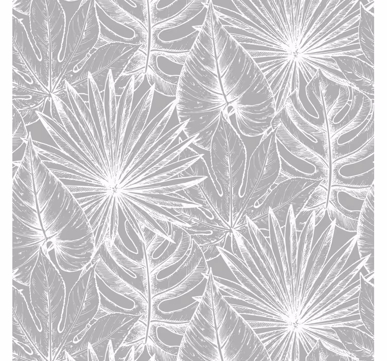 Tapete Wohnzimmer Baum Tropische palme graues licht - TenStickers