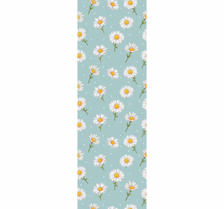 Blumentapete gänseblümchen-feld-muster - TenStickers