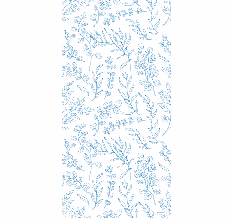 Tapete Blätter blumenskizzendesign - TenStickers