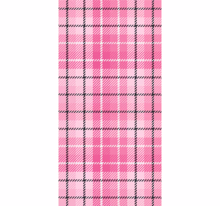 Tapete Quadrate rosa schottenmuster - TenStickers