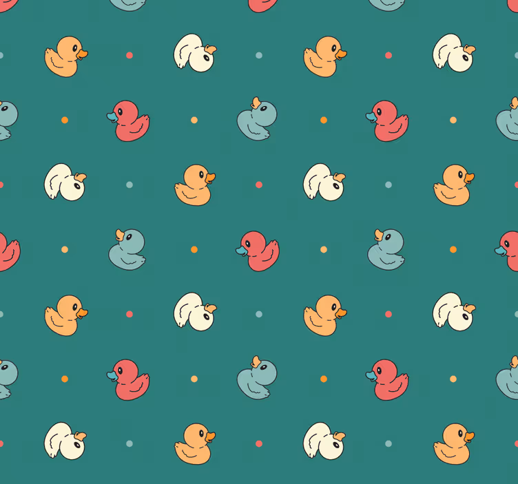 Tapete Badezimmer gummiente muster - TenStickers