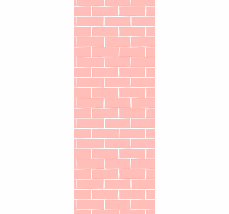 Ziegel Tapete Rosa ziegel - TenStickers