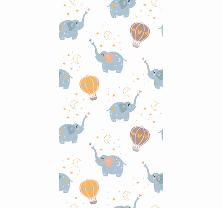 Babyzimmer Tapete elefanten-ballontanz - TenStickers
