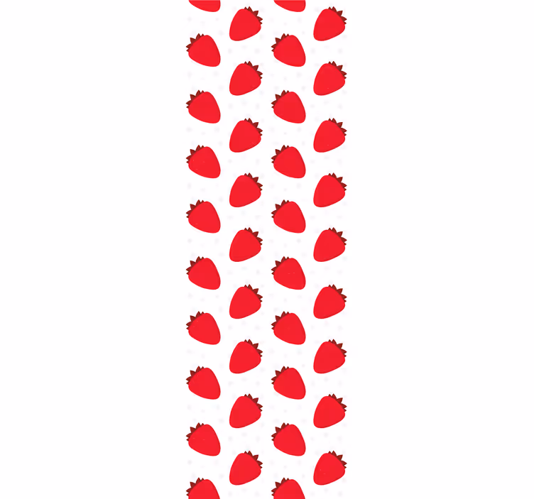 Tapete Küche muster mit roten beeren - TenStickers