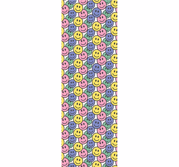 Tapete kunst mit smiley muster - TenStickers