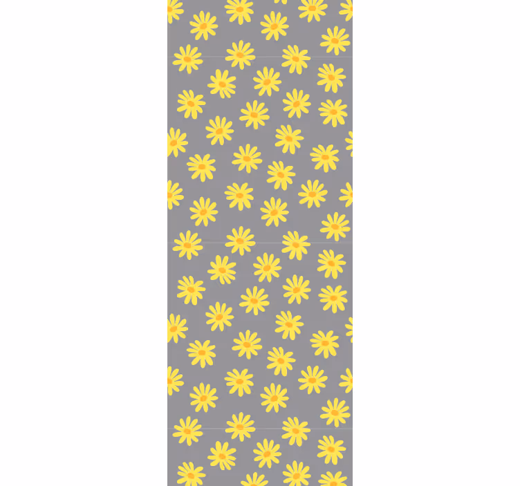 Blumentapete mit floralem sonnenmuster - TenStickers
