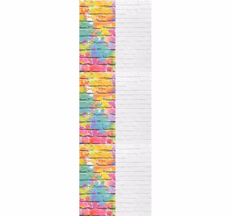 Tapete Ziegel bunte ziegelmuster - TenStickers