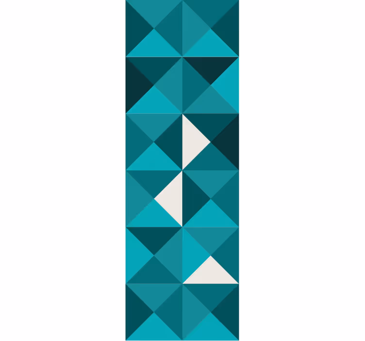 Tapete geometrisch blaues dreieckiges design - TenStickers