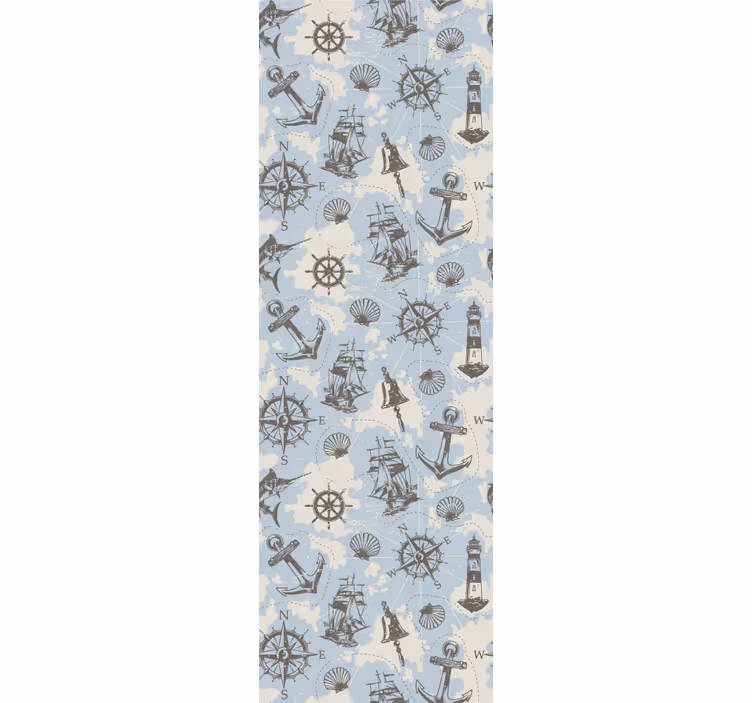 Wohnzimmer Tapete nautische motive - TenStickers