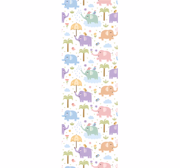 Babyzimmer Tapete elefantenspielzeit - TenStickers