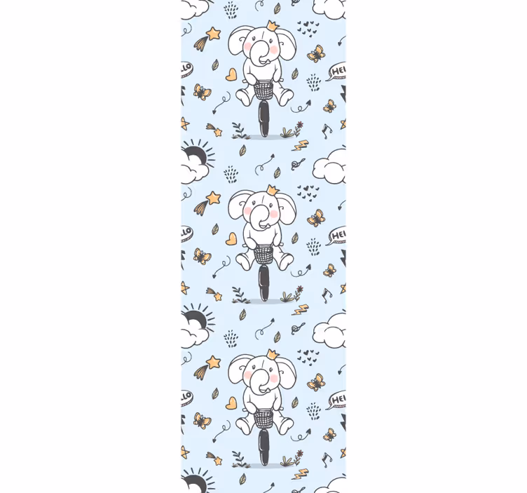 Babyzimmer Tapete elefanten-spritztour - TenStickers